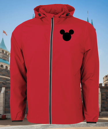 Choose Your Design Red Full Zip Rain Jacket